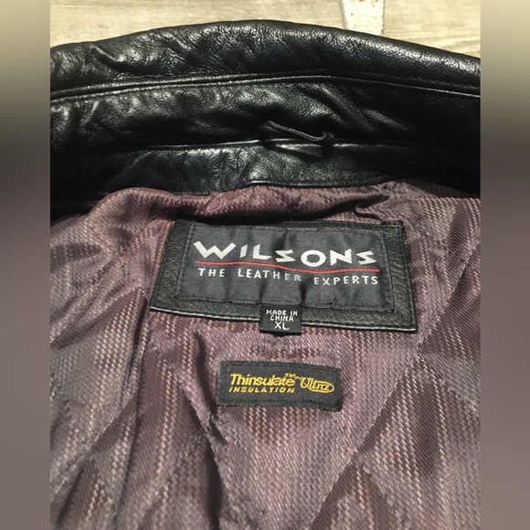 Wilsons Leather Flight Black Bomber Men’s Jacket 80’s 90's Vintage Size XLarge - Picture 8 of 12